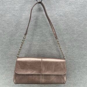 Liz Claiborne Rose Gold Shoulder Bag with Chain Strap
